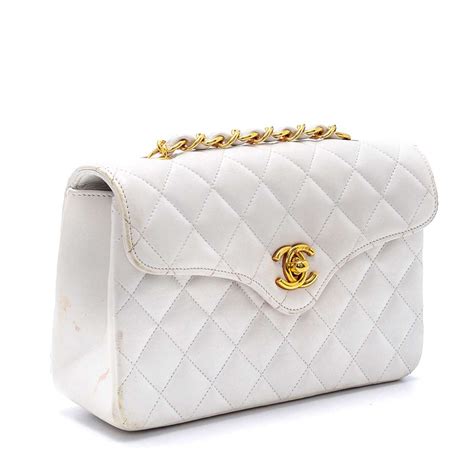 white chanel tote handbag|white chanel crossbody bag.